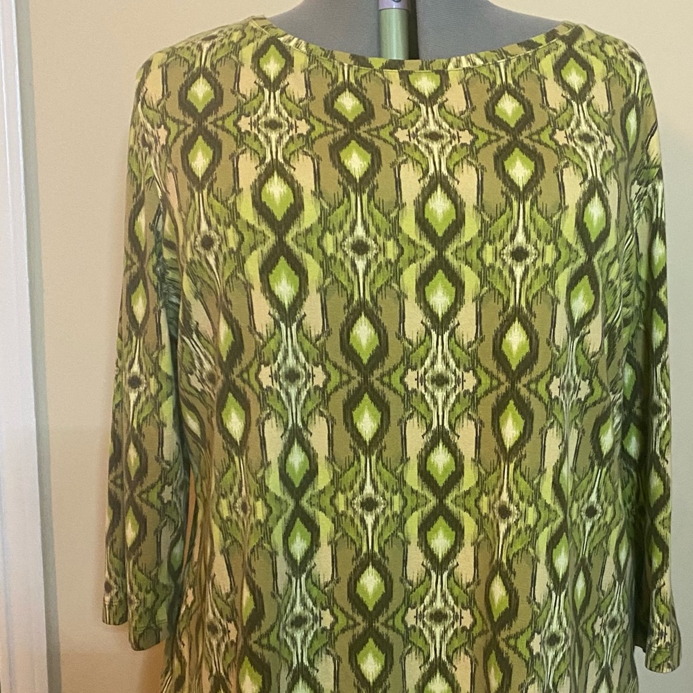 Talbots Woman Tops Green and Brown Size 3X